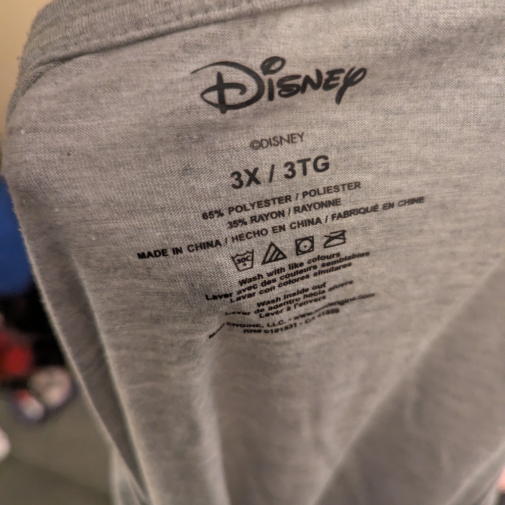 Disney Gray and Blue Stitch Short Sleeve Tee - Picture 2 of 2